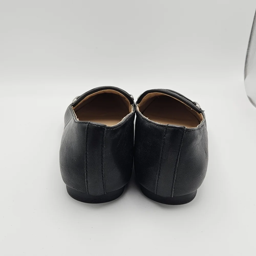 ZAC Zac Posen black leather quilted Nayeli pointed toe loafers size 7.5